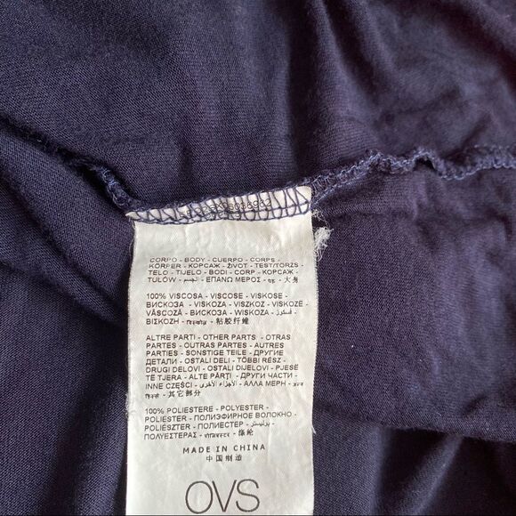 OVS NAVY TANK W/ LACE - Picture 6 of 7